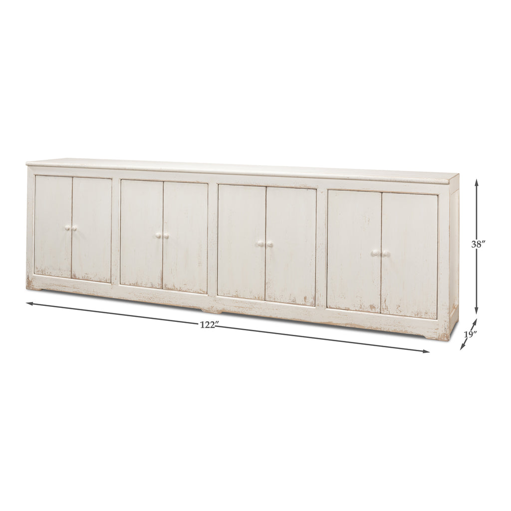 Eight Is Enough Sideboard Whitewash | Sarreid - 53045