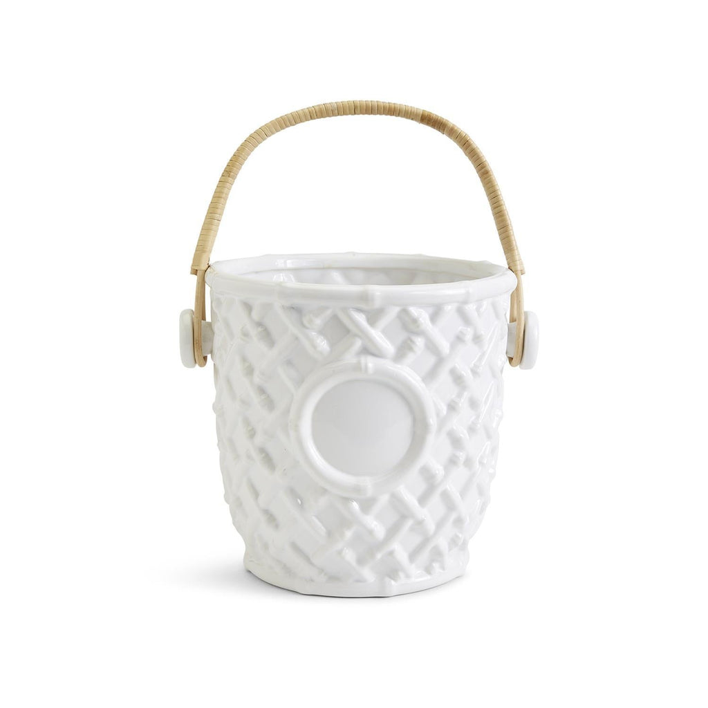 Two's Company Hampton Faux Bamboo Fretwork Cooler Bucket