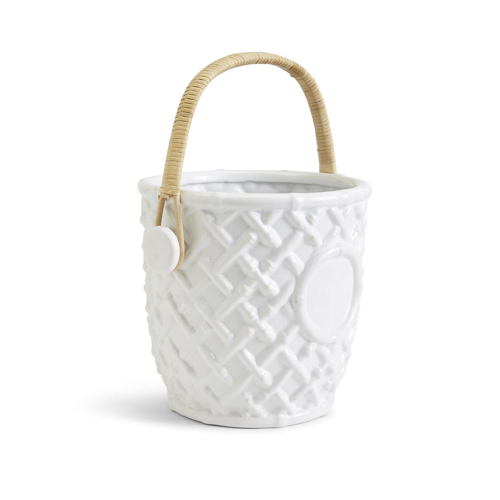 Two's Company Hampton Faux Bamboo Fretwork Cooler Bucket