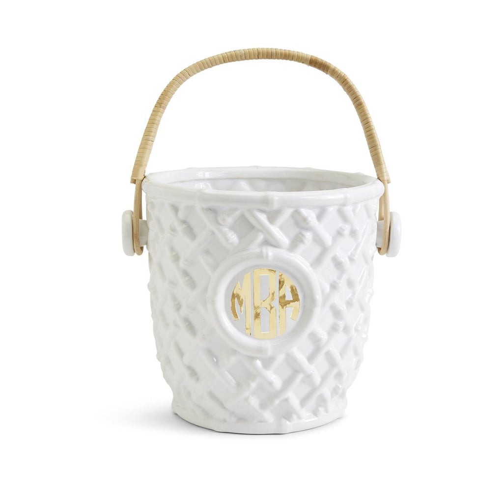 Two's Company Hampton Faux Bamboo Fretwork Cooler Bucket