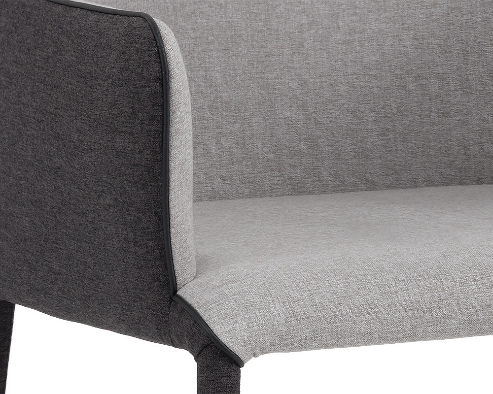 Renee Dining Armchair - Armour Grey / Dark Slate | Sunpan Furniture - 103158