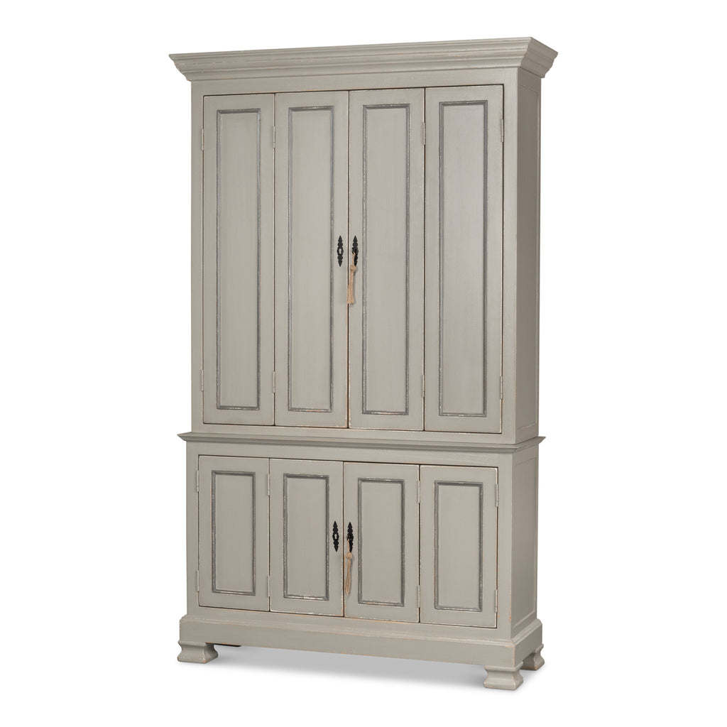 French Grey Cupboard | Sarreid Ltd - 53184