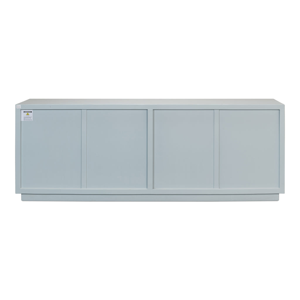 Peyto Four Door Sideboard Eros Blue | Sarreid - 53539