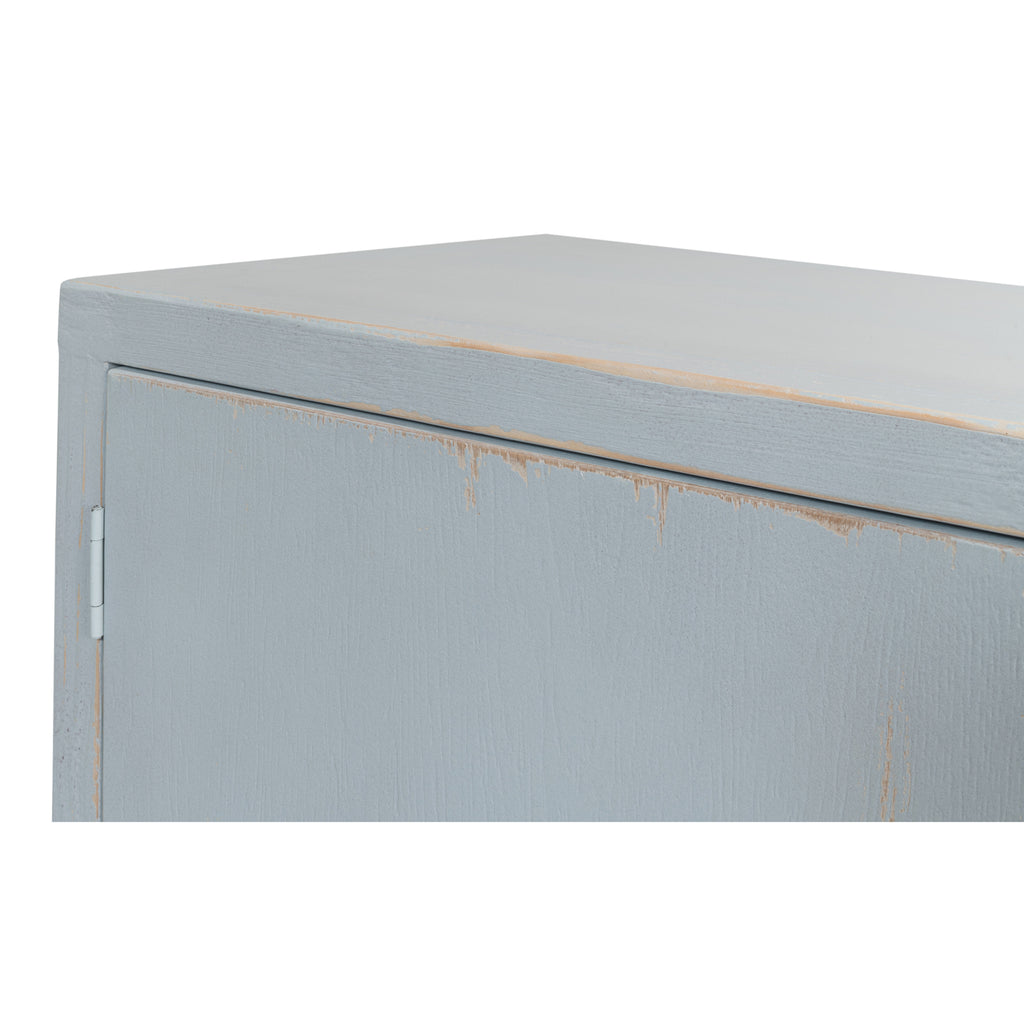 Peyto Four Door Sideboard Eros Blue | Sarreid - 53539