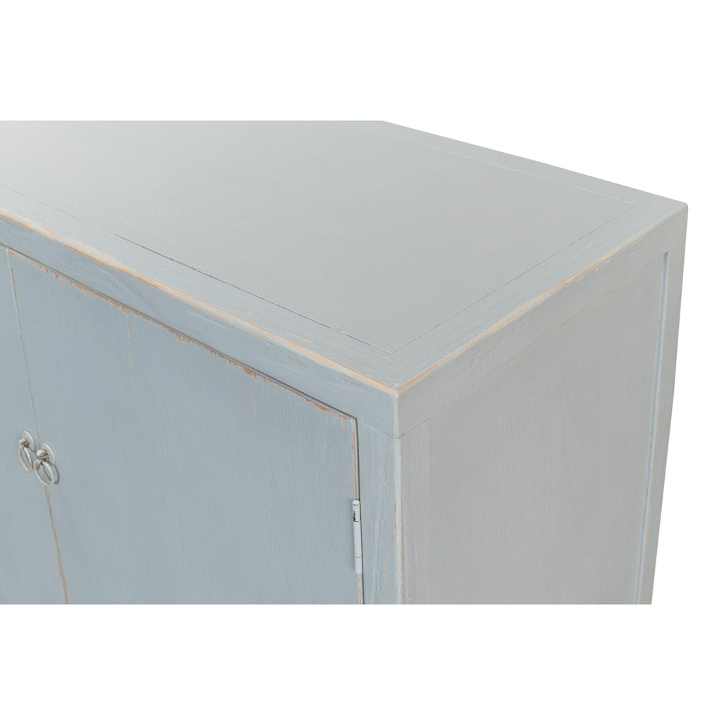 Peyto Four Door Sideboard Eros Blue | Sarreid - 53539