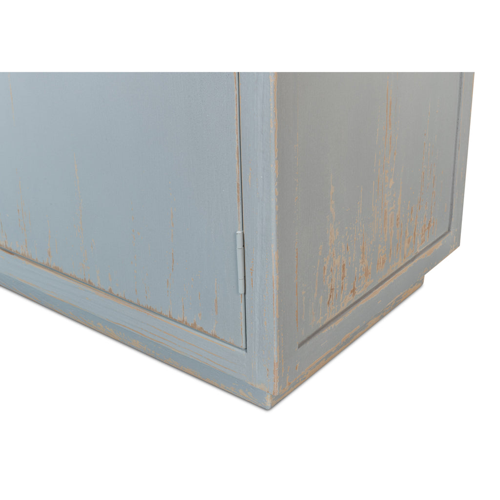 Peyto Four Door Sideboard Eros Blue | Sarreid - 53539