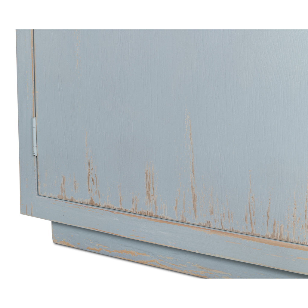 Peyto Four Door Sideboard Eros Blue | Sarreid - 53539