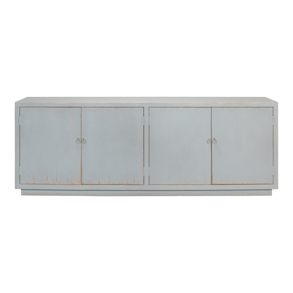 Peyto Four Door Sideboard Eros Blue | Sarreid - 53539