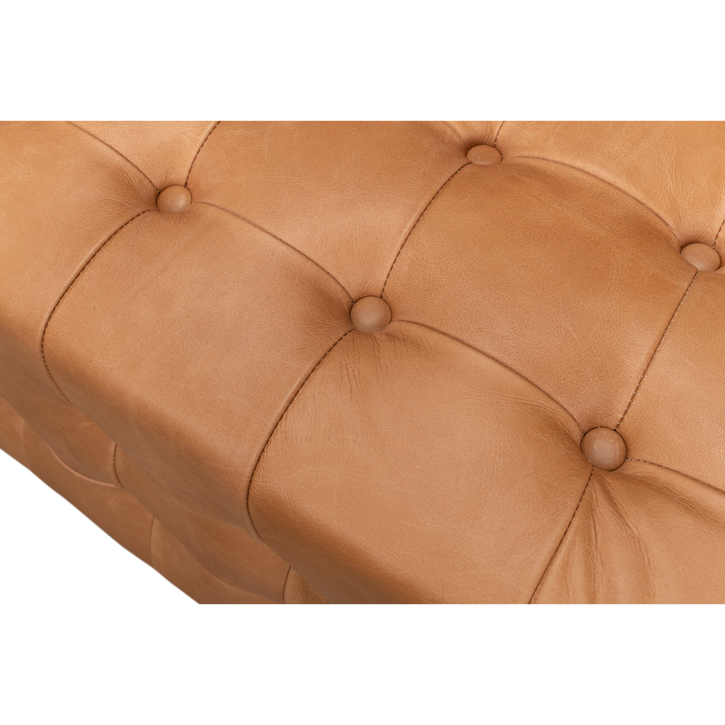 Beam Bench Tufted Leather | Sarreid - 53544