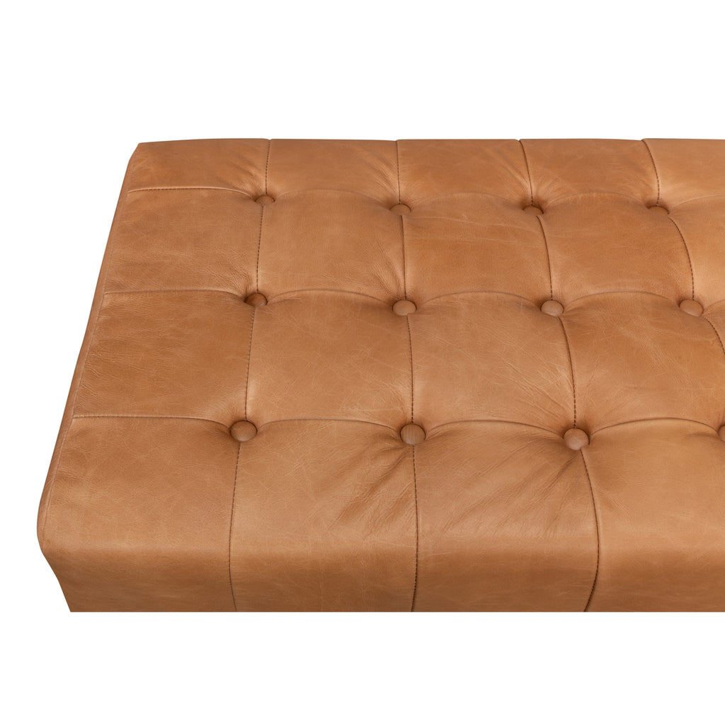 Beam Bench Tufted Leather | Sarreid - 53544