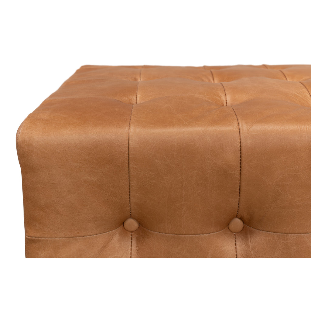 Beam Bench Tufted Leather | Sarreid - 53544