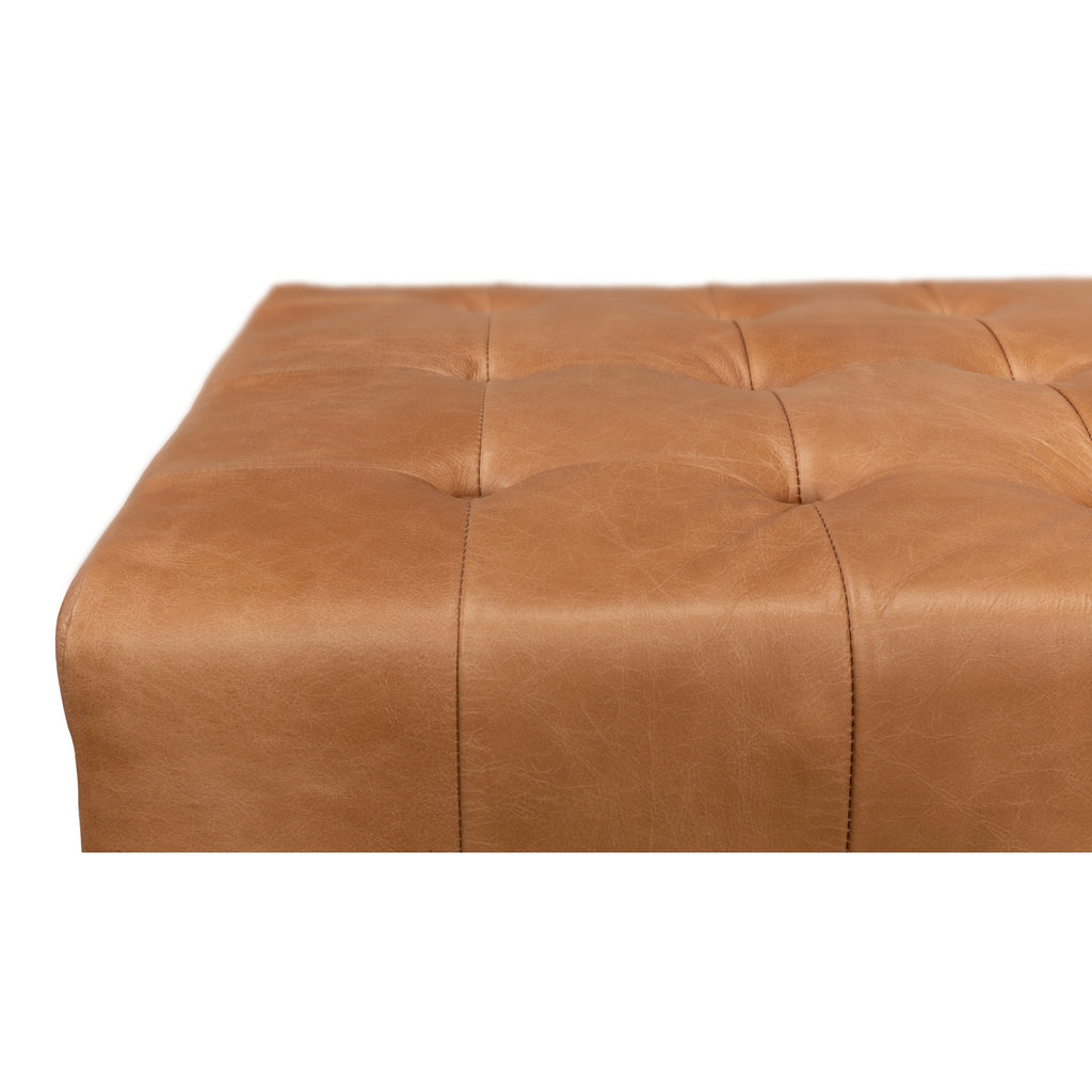 Beam Bench Tufted Leather | Sarreid - 53544