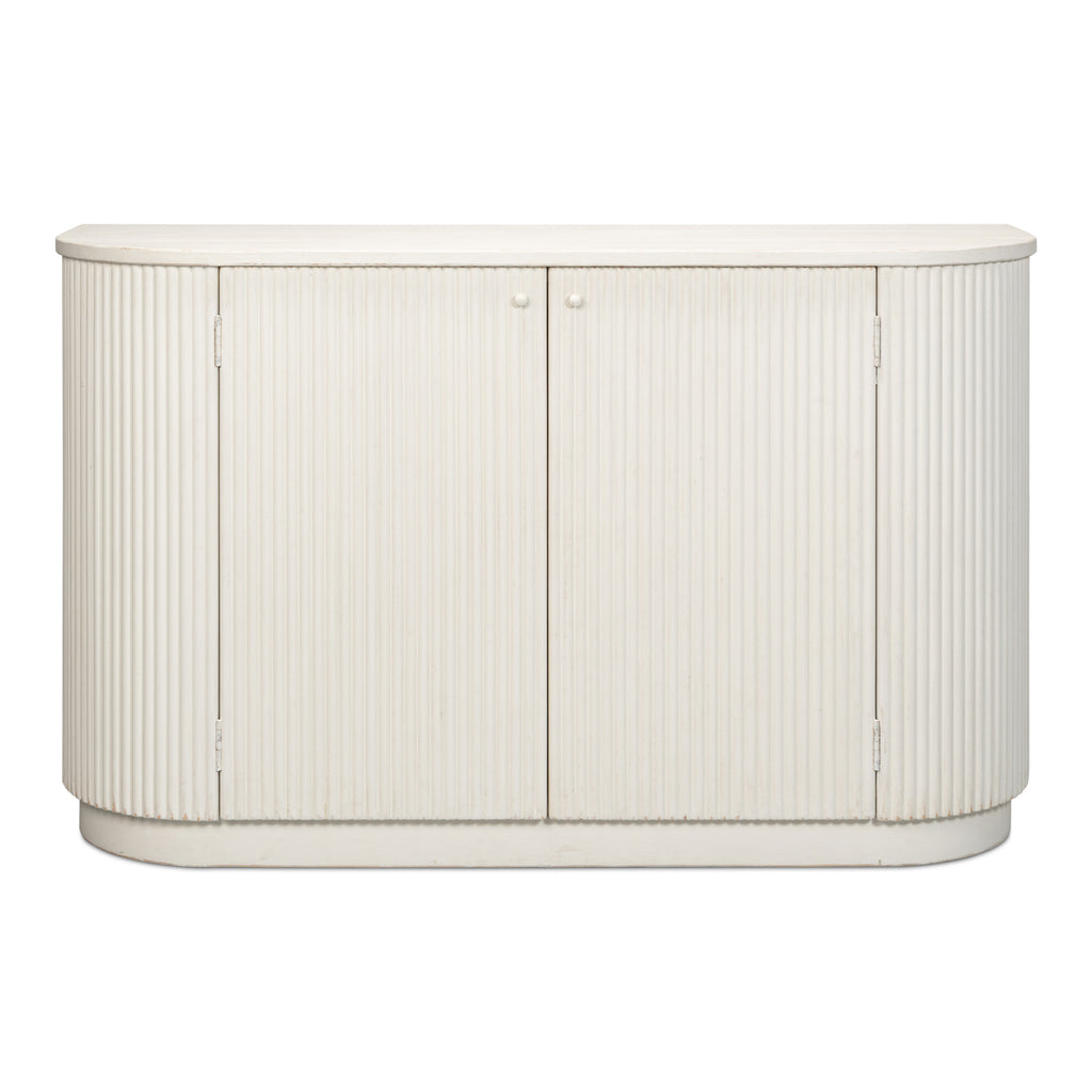 Halle Entrance Demilune Antique White | Sarreid - 53605-3