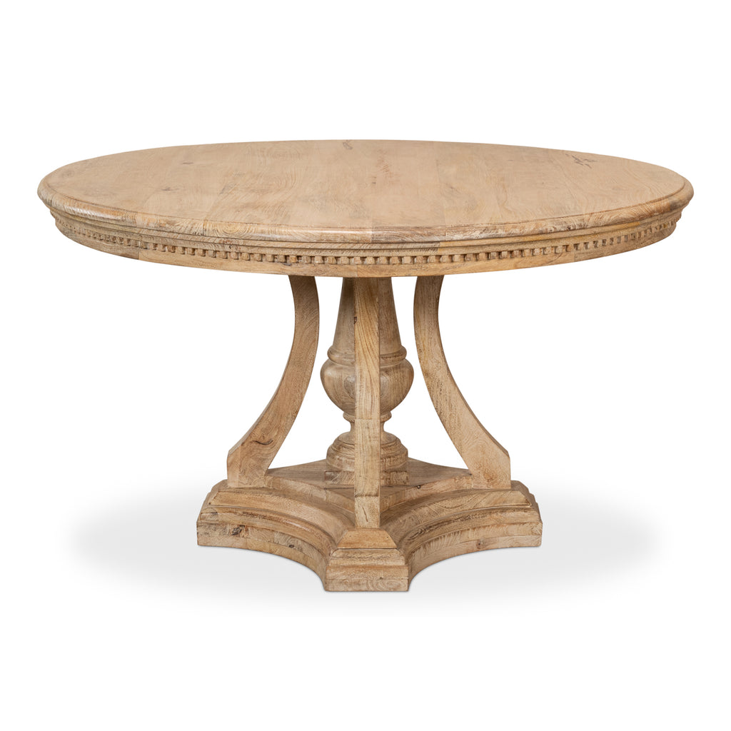 Chantal Pedestal Dining Table | Sarreid Ltd - 53640