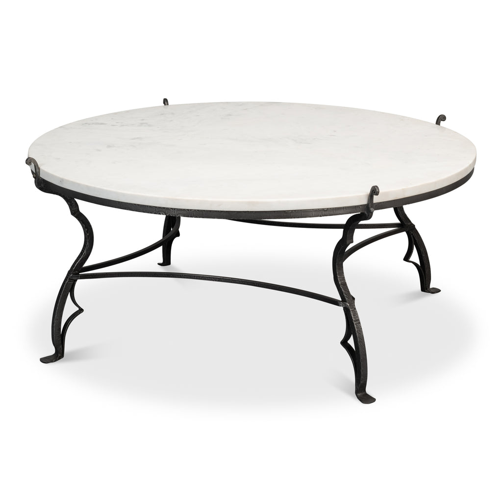 Marylin Coffee Table With Marble Top | Sarreid Ltd - 53808