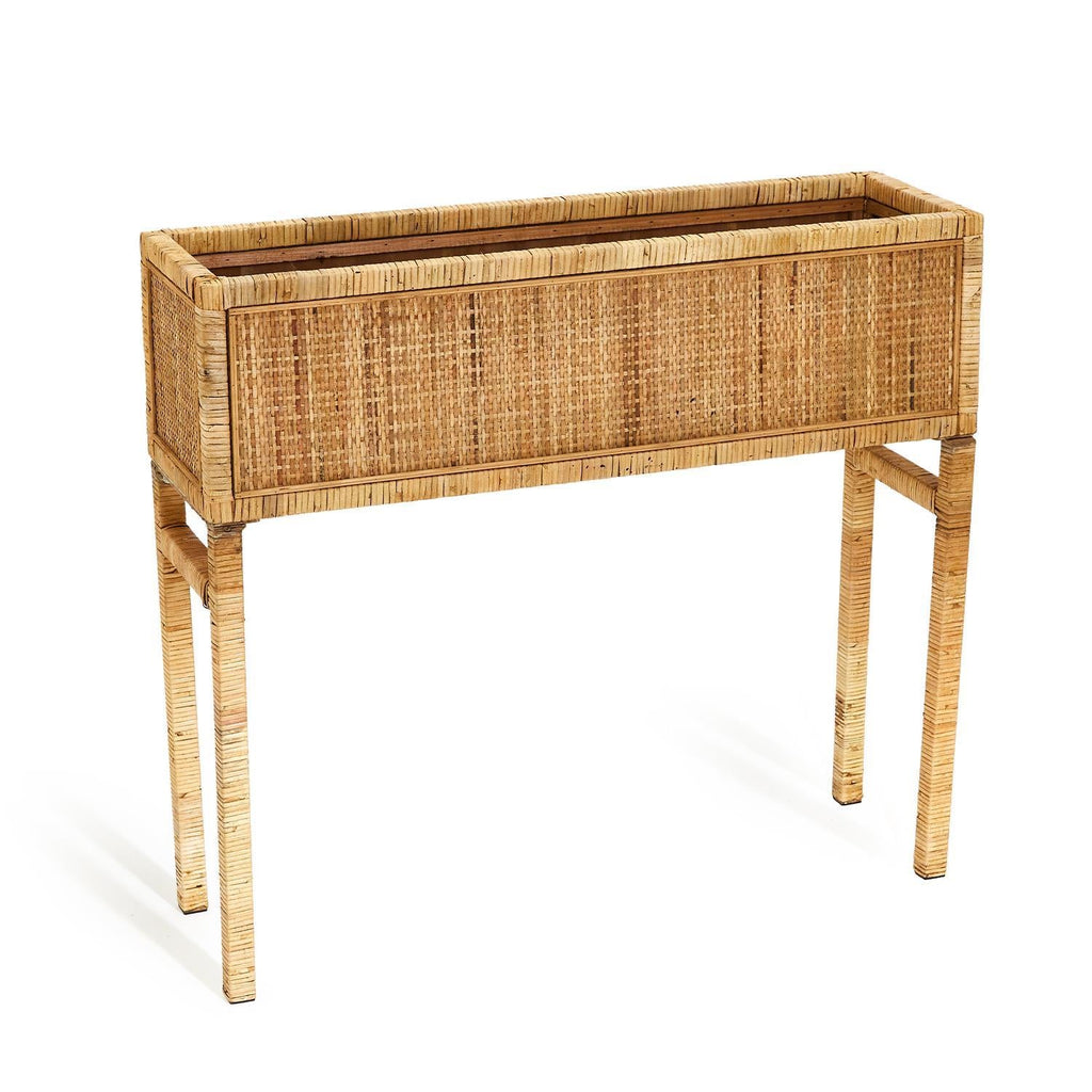 Two's Company Rattan Table Planter