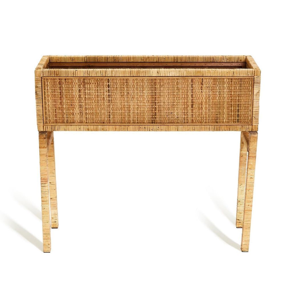 Two's Company Rattan Table Planter