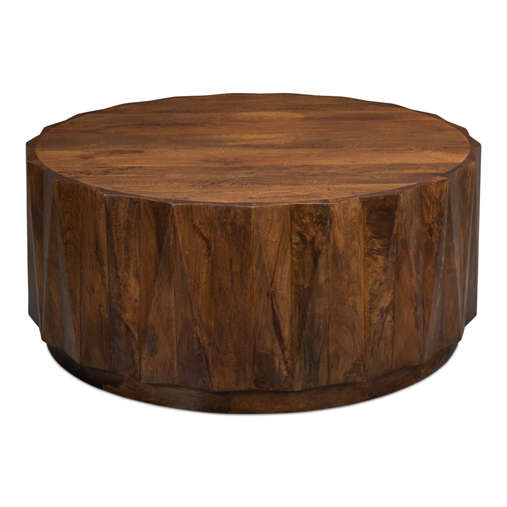 Denali Round Cocktail Table | Sarreid Ltd - 53859