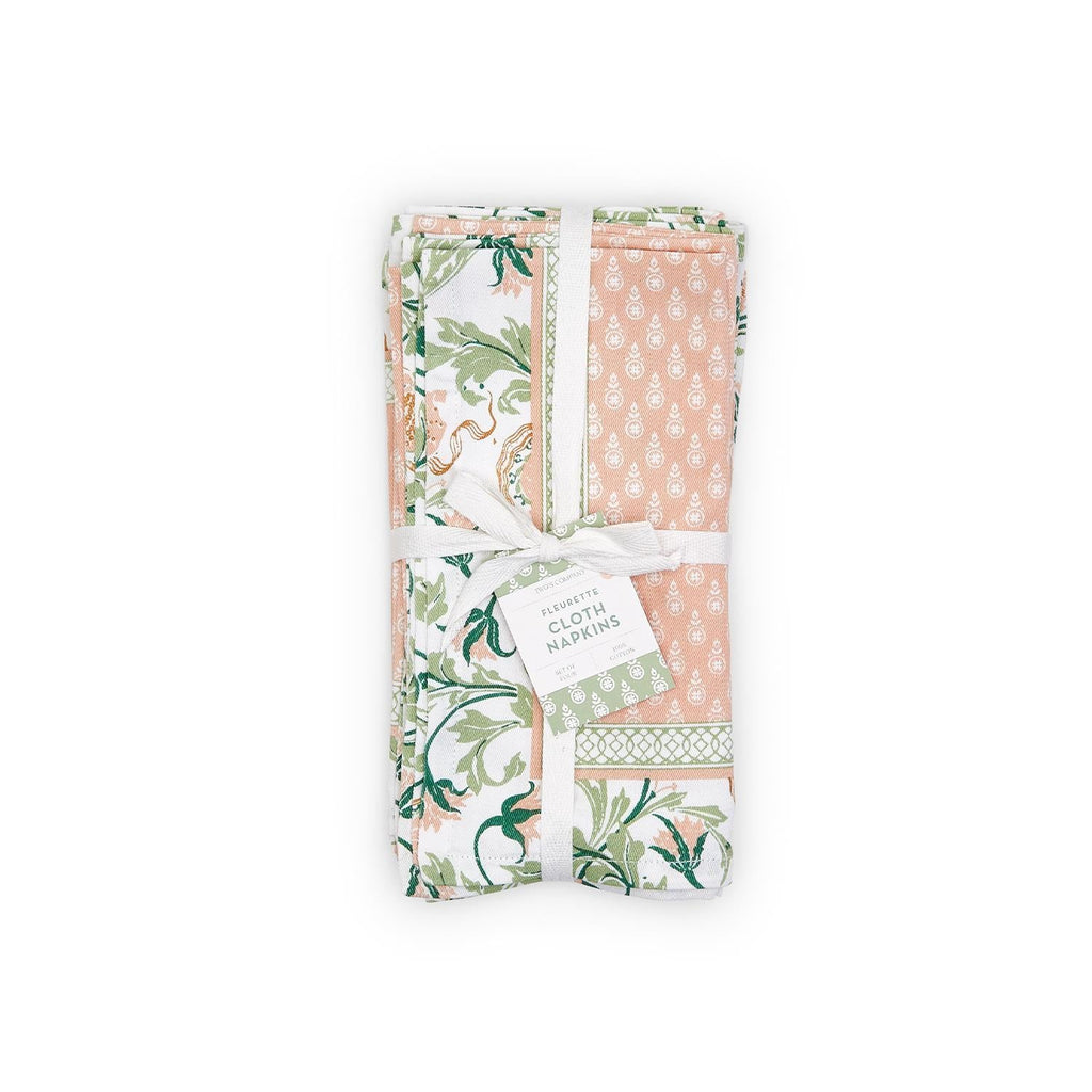 Two's Company Fleurette S/4 Napkins