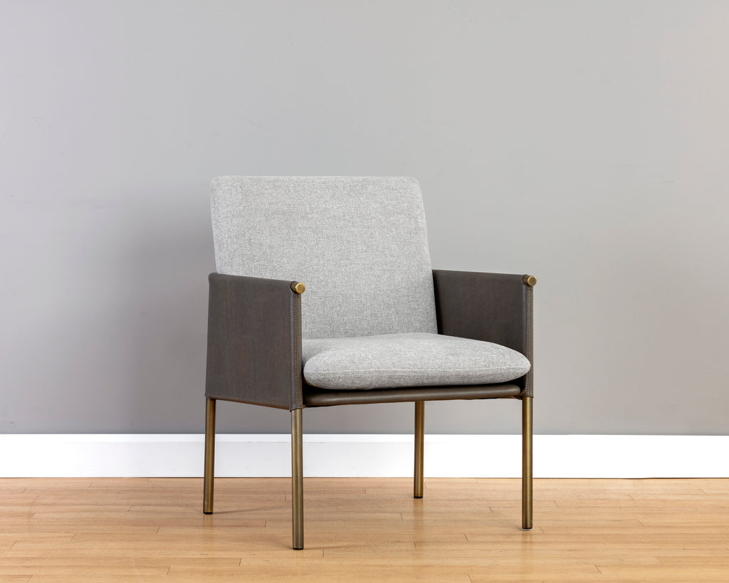 Bellevue Lounge Chair - Belfast Heather Grey / Bravo Ash | Sunpan Furniture - 106183