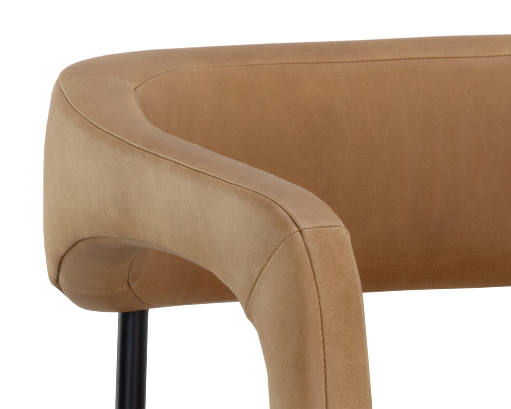 Mavia Counter Stool - Ludlow Sesame Leather | Sunpan Furniture - 111454