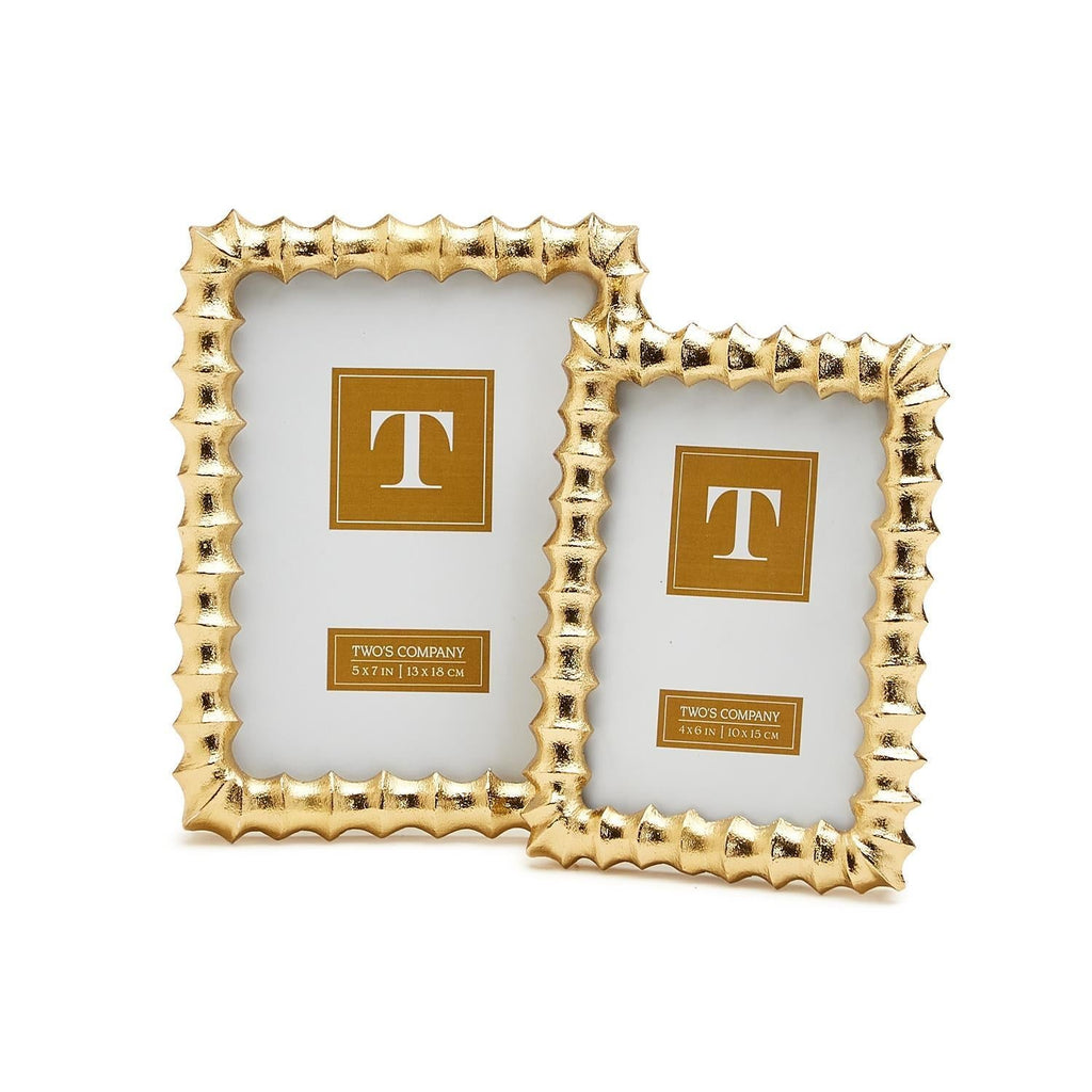 Gold Wave S/2 Photo Frame