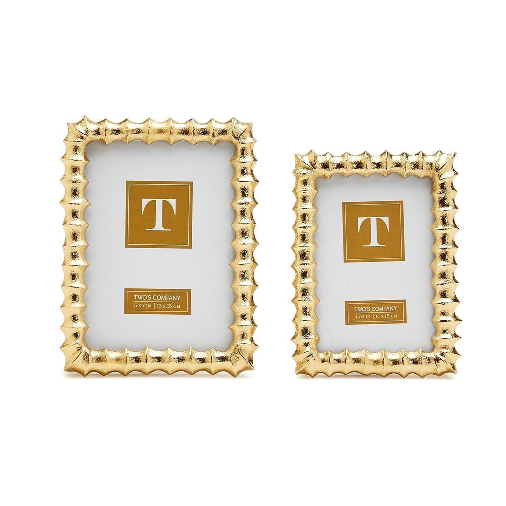 Gold Wave S/2 Photo Frame