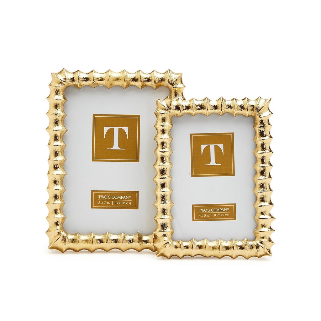 Gold Wave S/2 Photo Frame