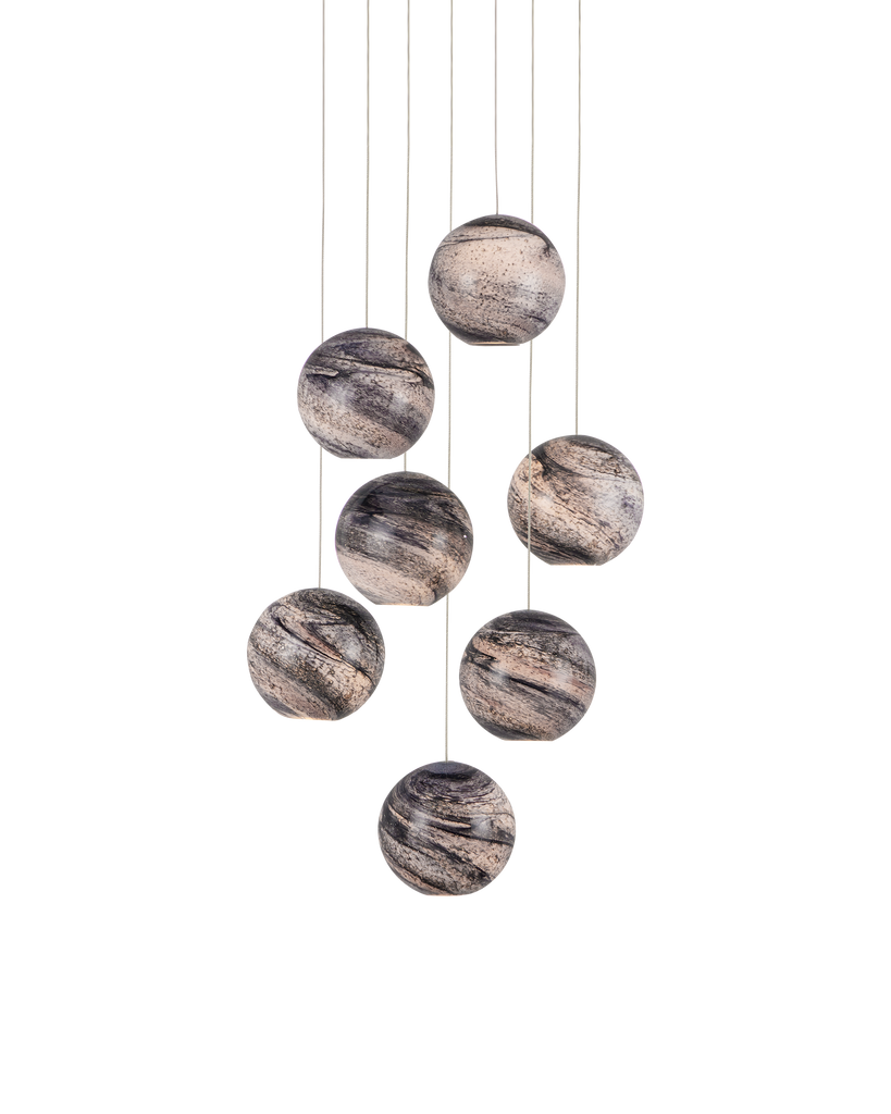 Currey & Co Palatino 7-Light Round Multi-Drop Pendant | 9000-1007