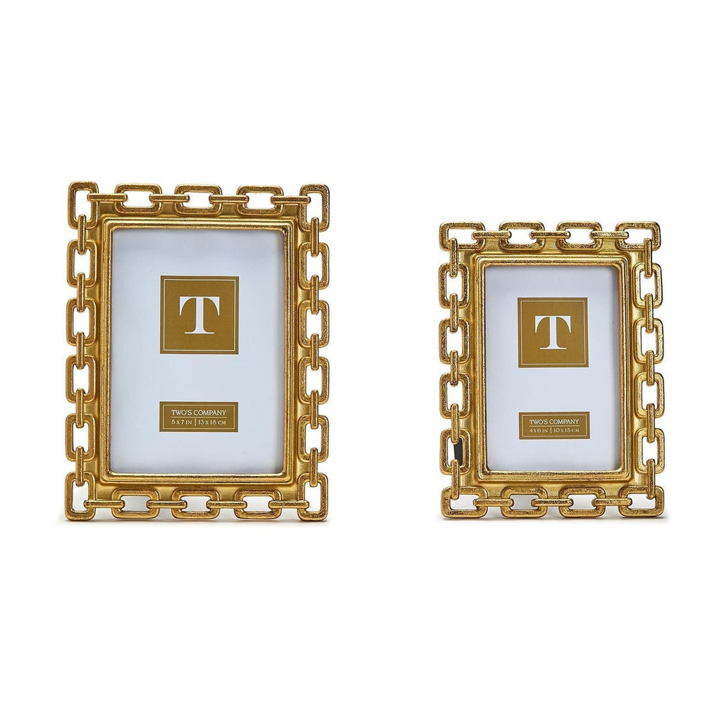 Gold Chain S/2 Photo Frame