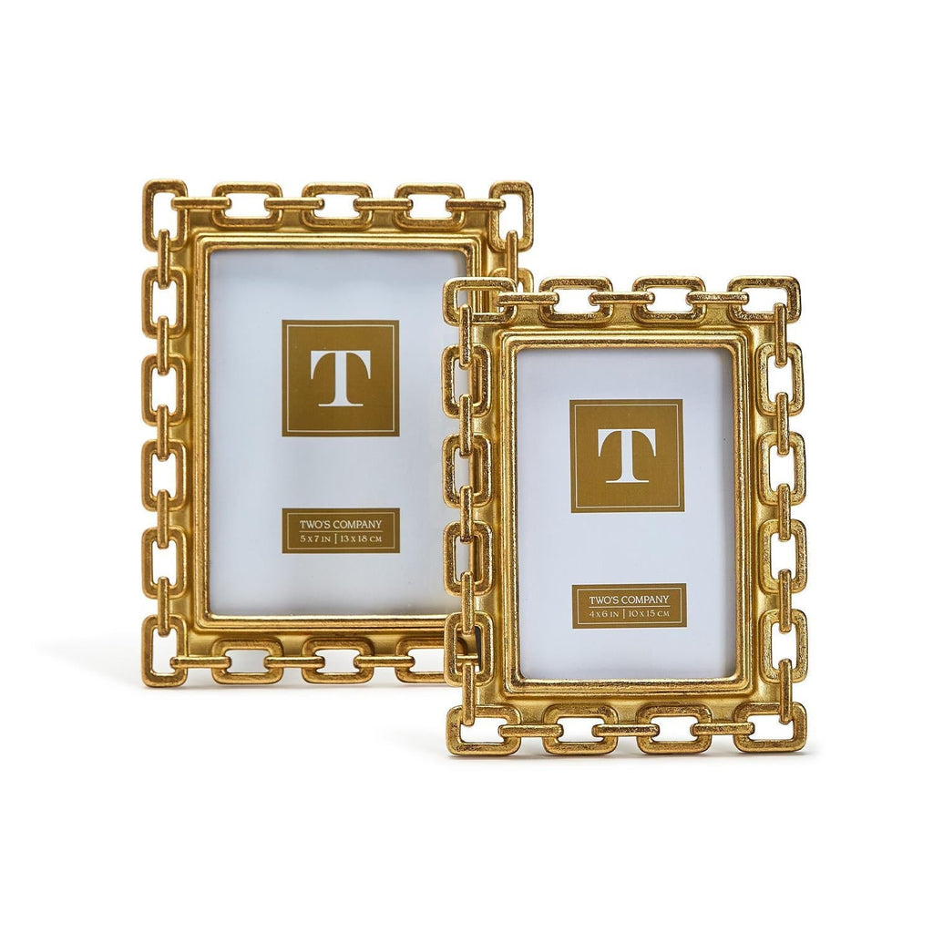 Gold Chain S/2 Photo Frame