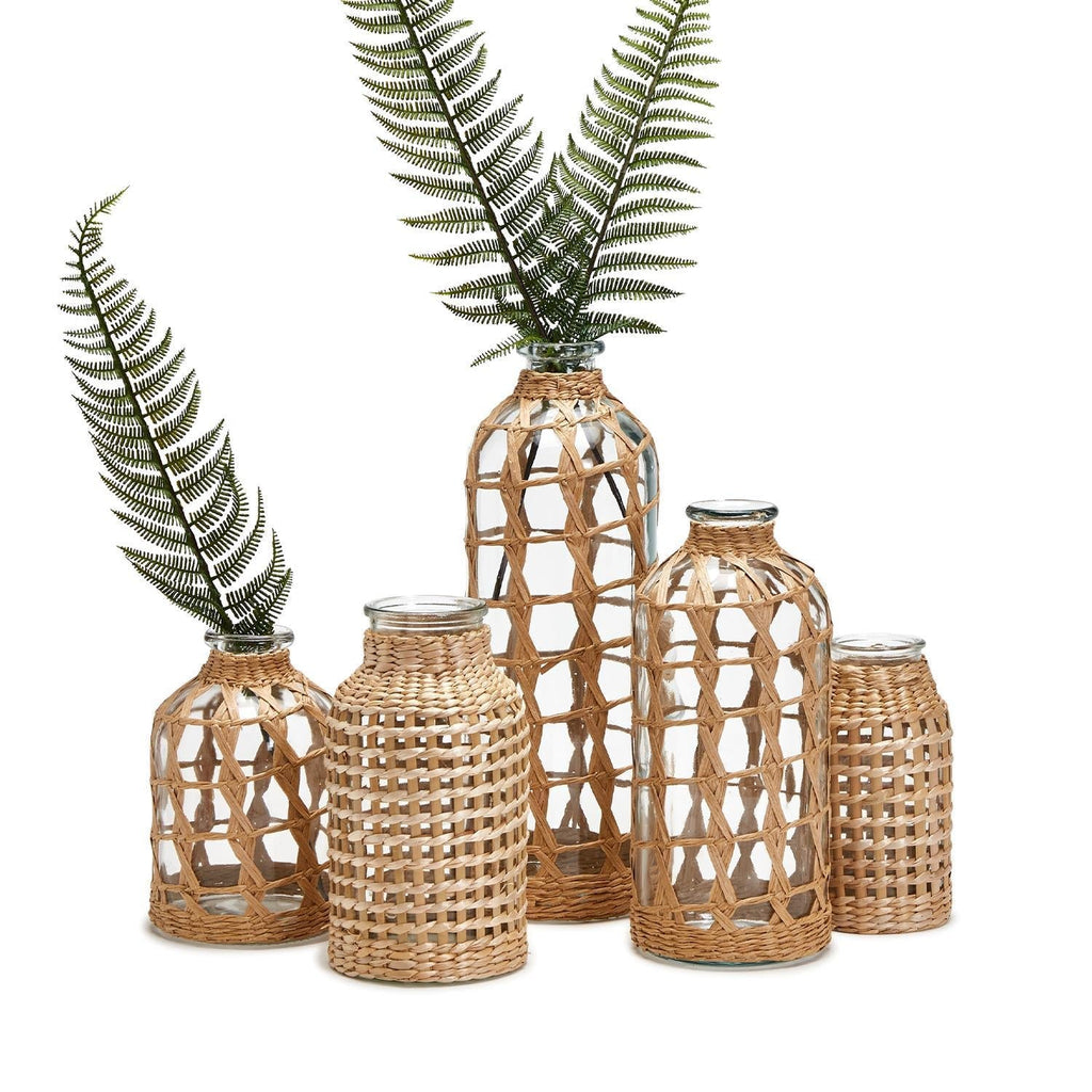 Two's Company Set of 5  Lattice Vase