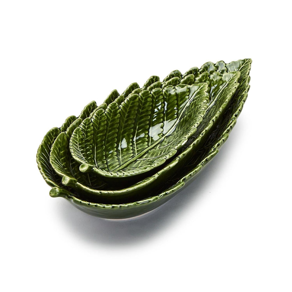 S/3 Fern Leaf Tid Bit Plates