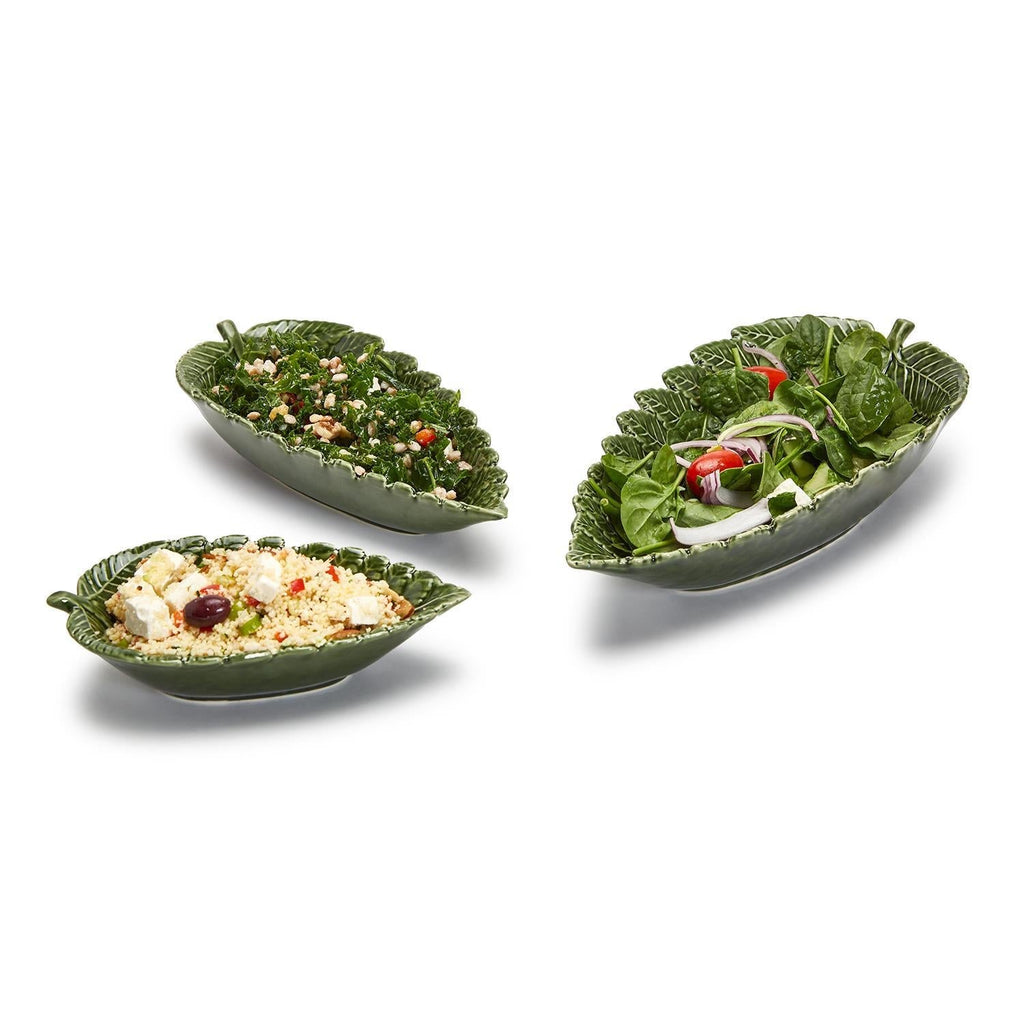 S/3 Fern Leaf Tid Bit Plates