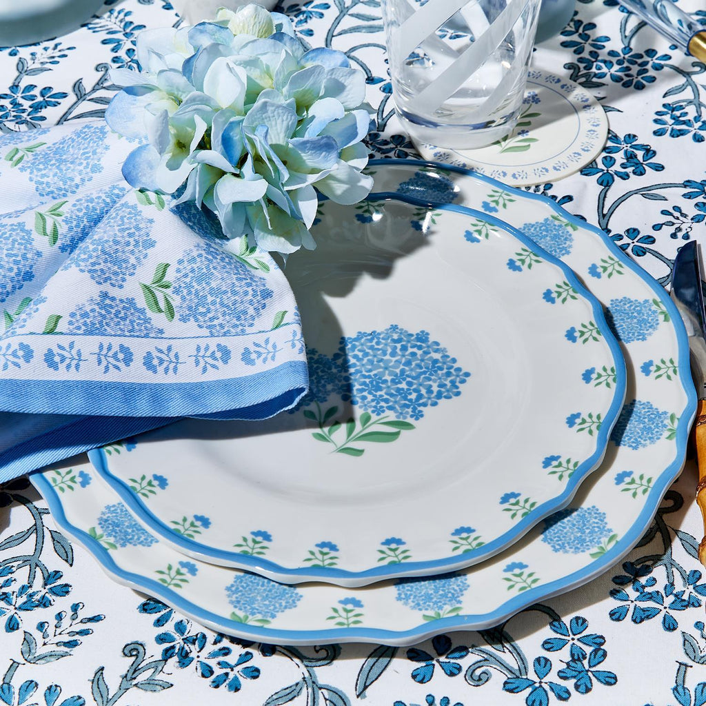 Hydrangea Melamine  S/4 Dinner Plates