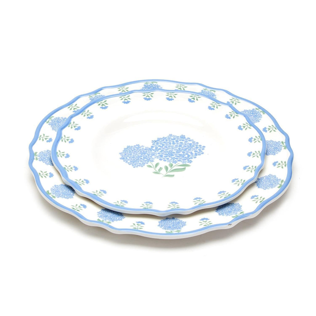 Hydrangea Melamine  S/4 Dinner Plates