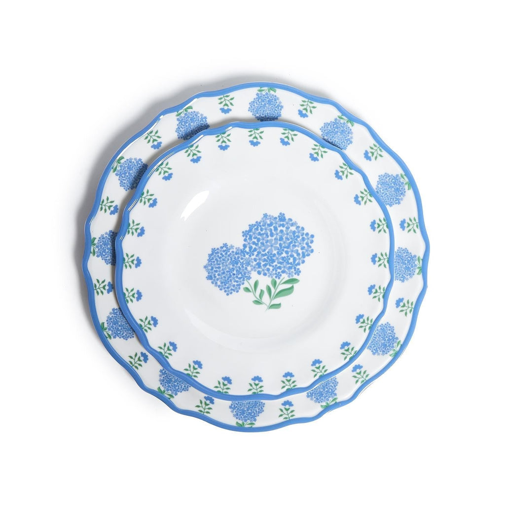 Hydrangea Melamine S/4 Salad / Dessert Plate