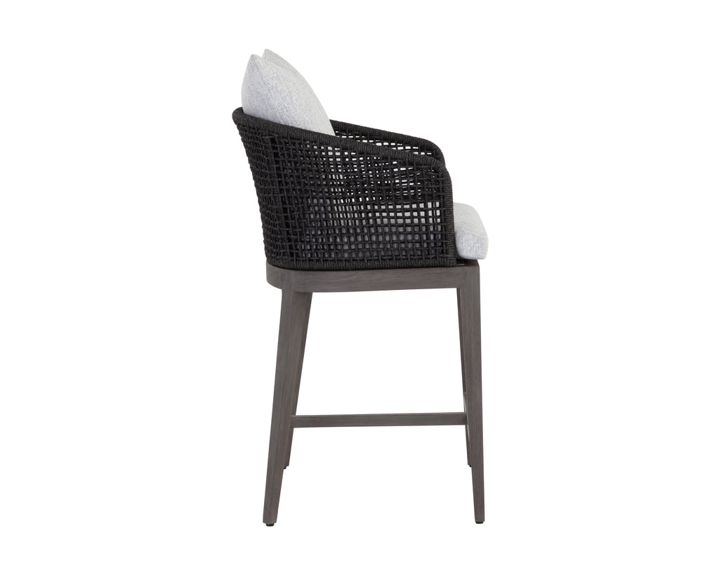 Capri Counter Stool - Smoke Grey - Copacabana Marble | Sunpan Furniture - 109527