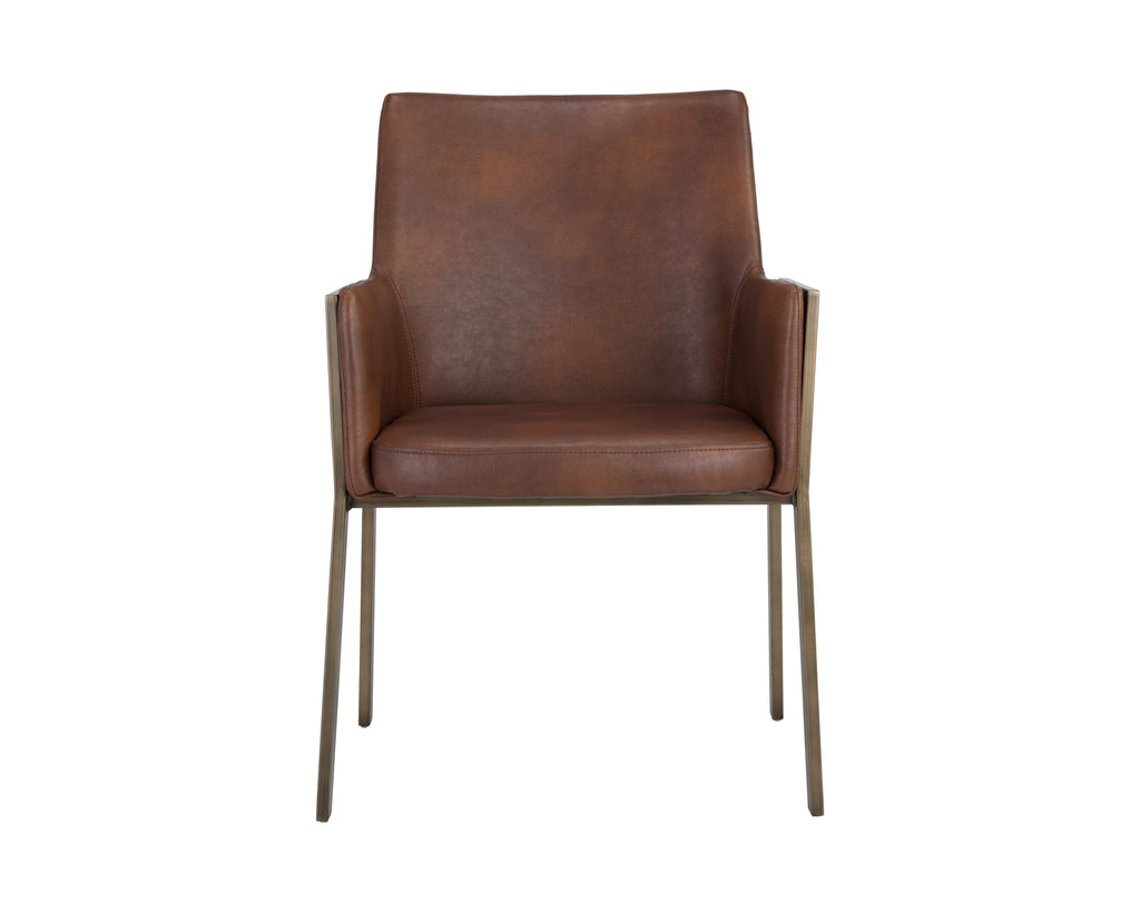 Bernadette Dining Armchair - Bravo Cognac | Sunpan Furniture - 105286