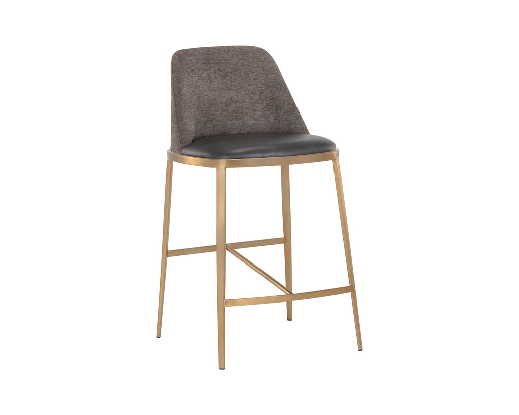 Dover Counter Stool - Bravo Portabella / Sparrow Grey | Sunpan Furniture - 107816