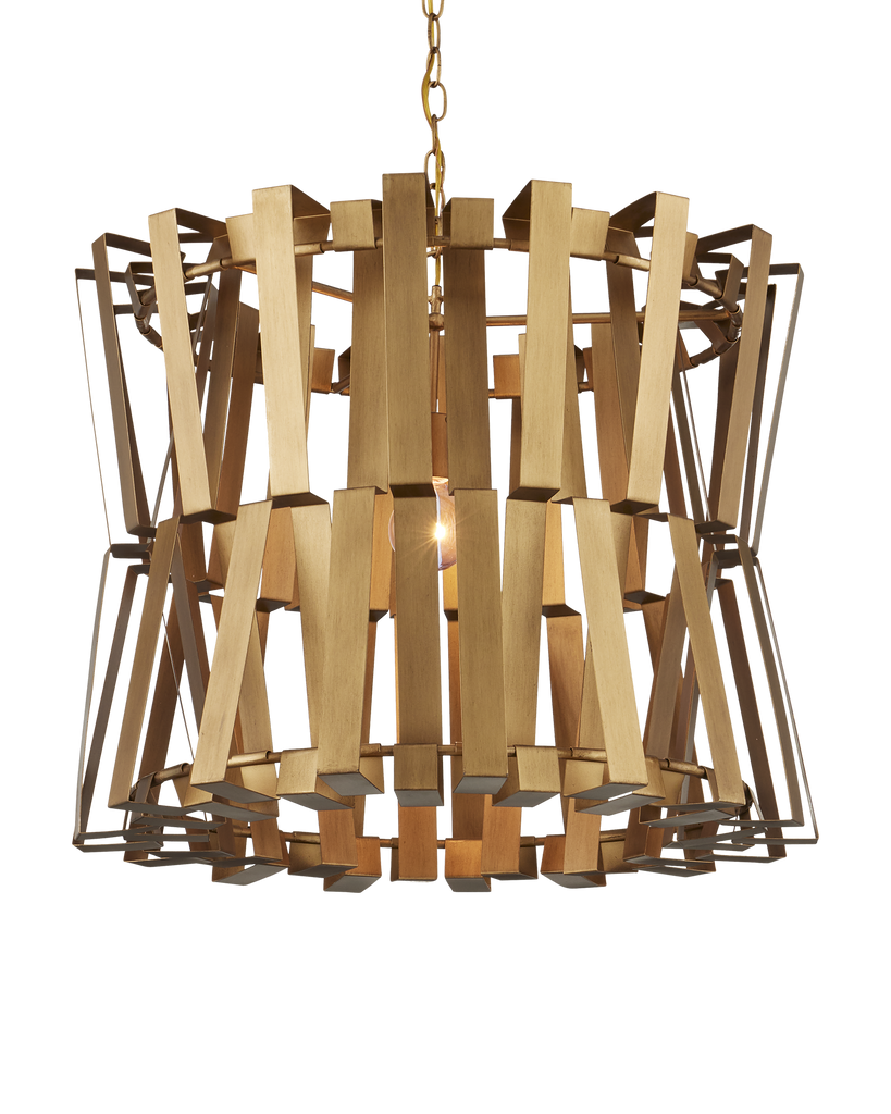 Currey & Co Chaconne Brass Chandelier | 9000-1079