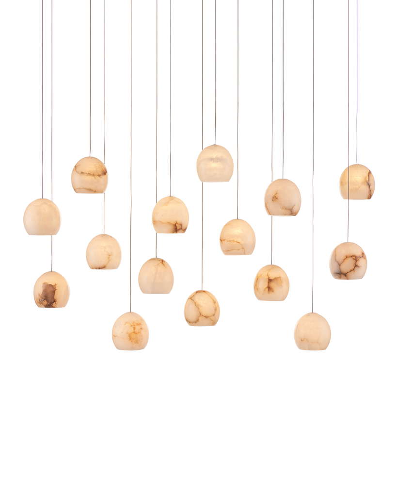 Currey & Co Lazio 15-Light Linear Multi-Drop Pendant | 9000-0899