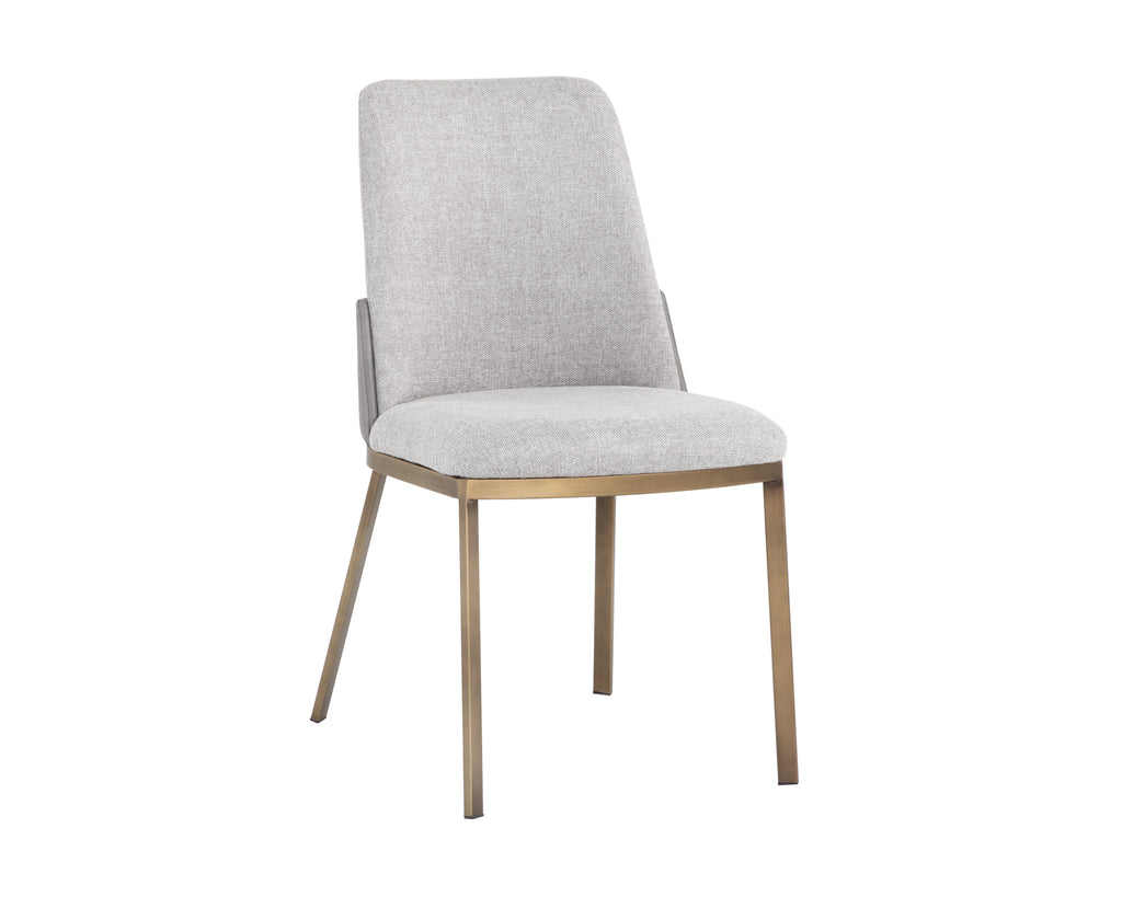 Marie Dining Chair - Belfast Heather Grey / Bravo Metal | Sunpan Furniture - 108546