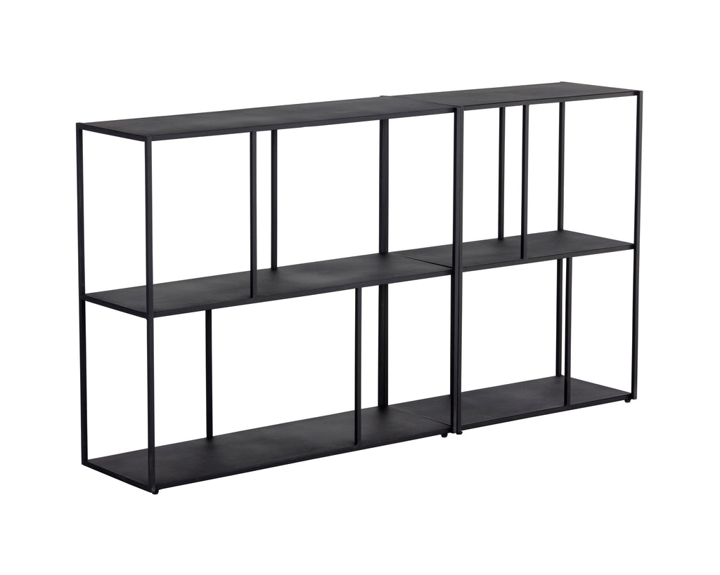 Eiffel Low Bookcase - Medium - Black | Sunpan Furniture - 106601