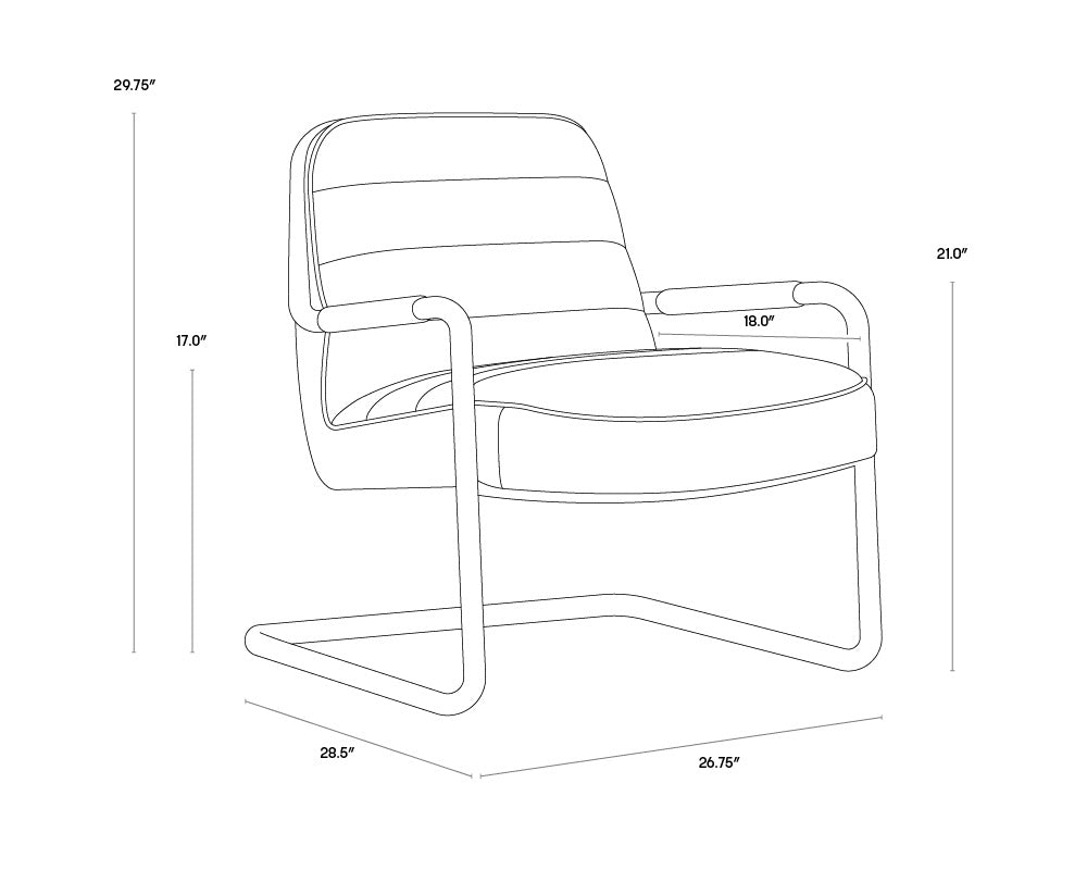 Lincoln Lounge Chair - Vintage Black | Sunpan Furniture - 102583