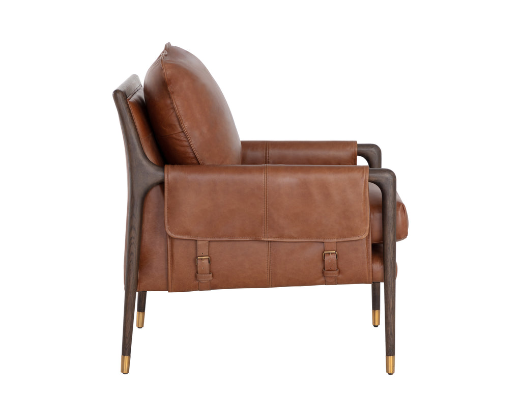 Mauti Armchair - Brown - Shalimar Tobacco Leather | Sunpan Furniture - 110571