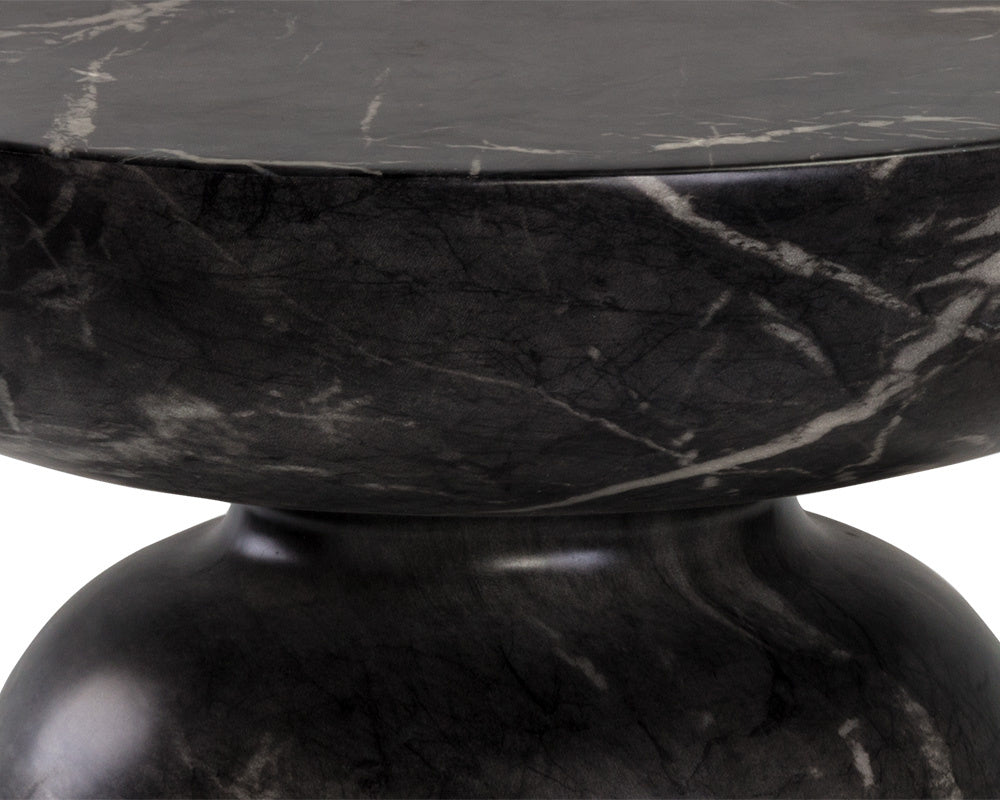 Lucida End Table - Marble Look - Black | Sunpan Furniture - 105011