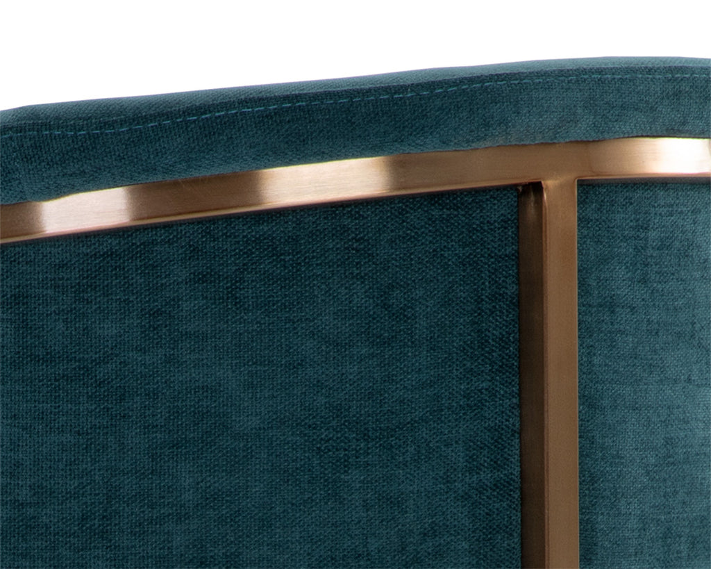 Marris Dining Armchair - Gold - Danny Teal | Sunpan Furniture - 109049