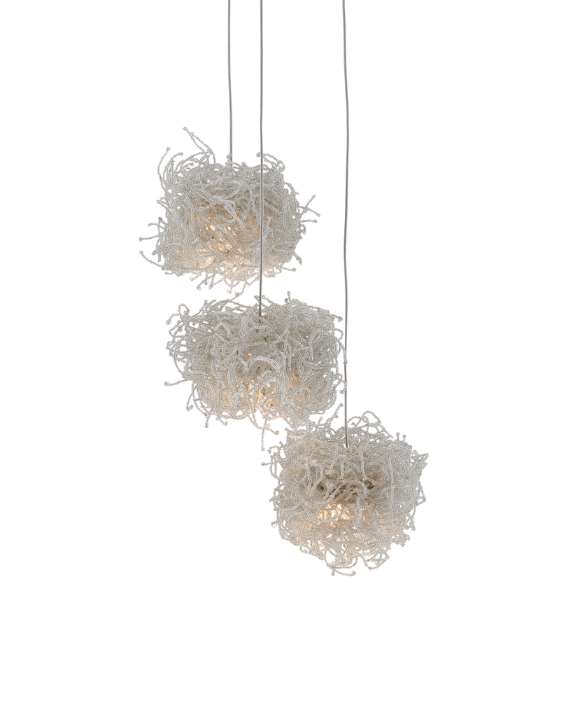 Currey & Co Birds Nest 3-Light Round Multi-Drop Pendant | 9000-0696