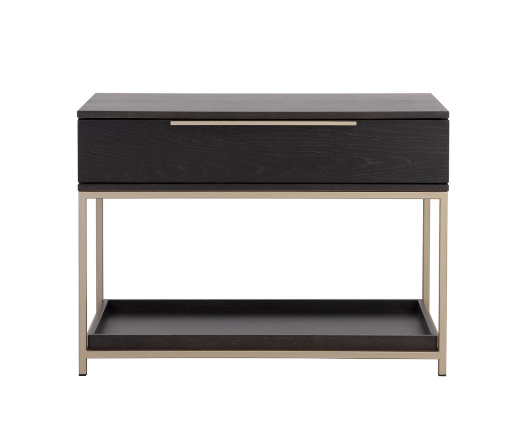 Rebel Nightstand - Large - Gold - Charcoal Grey | Sunpan Furniture - 109073